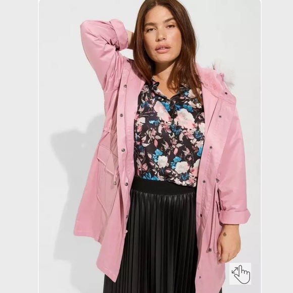 ๐ท๏ธ NWT - 1X | Torrid | Nylon 3-in-1 Parka Puffer | Foxglove - Picture 10 of 15